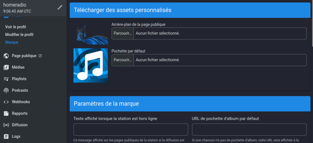 personnaliser page publique